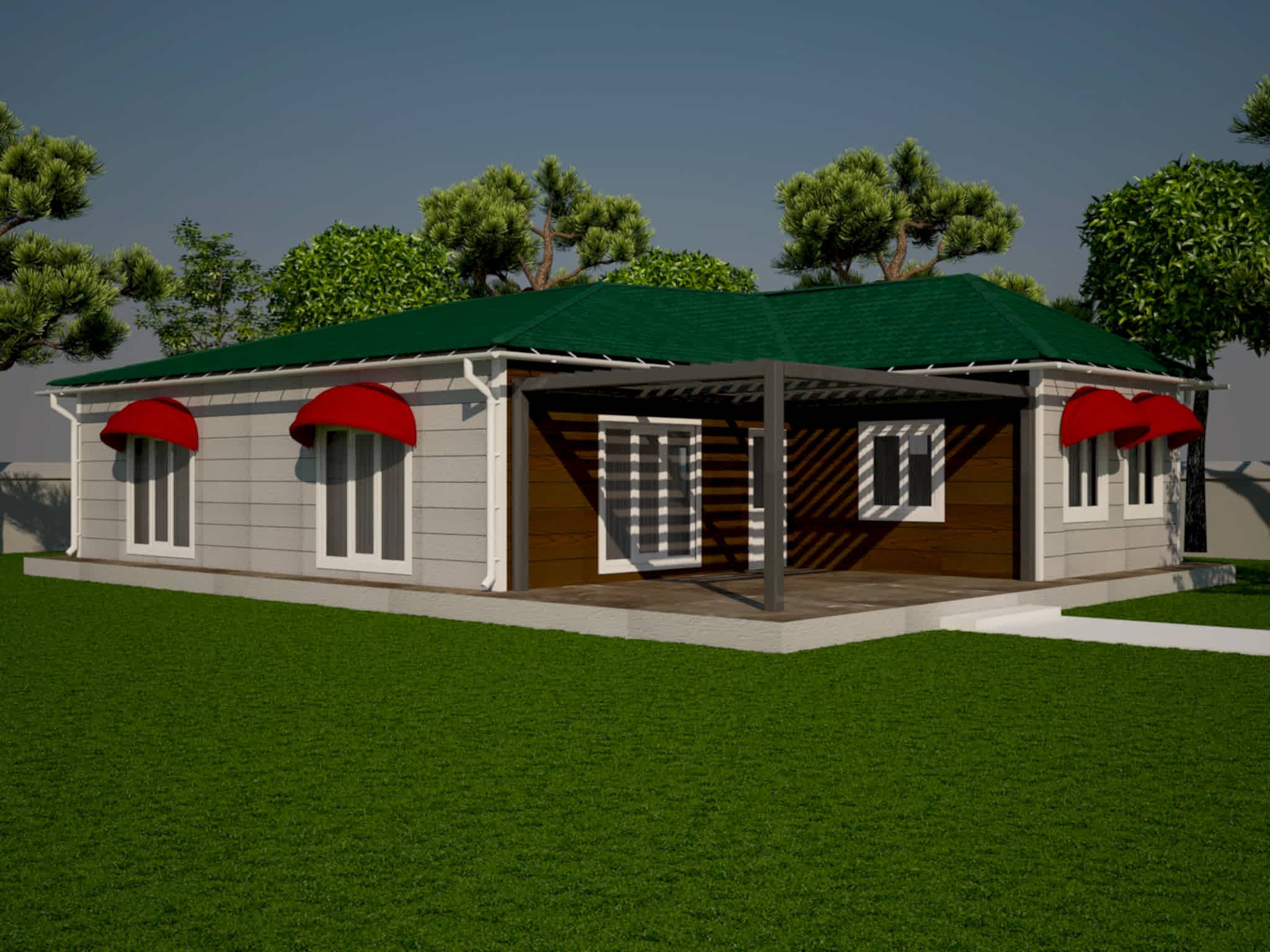 146 m2 Çelik Tek Katlı Konut