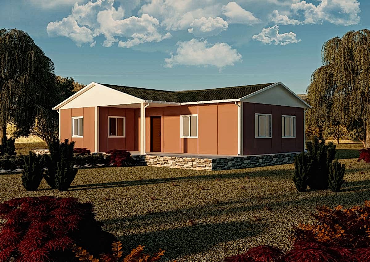93 m2 Prefabrik Tek Katlı Konut