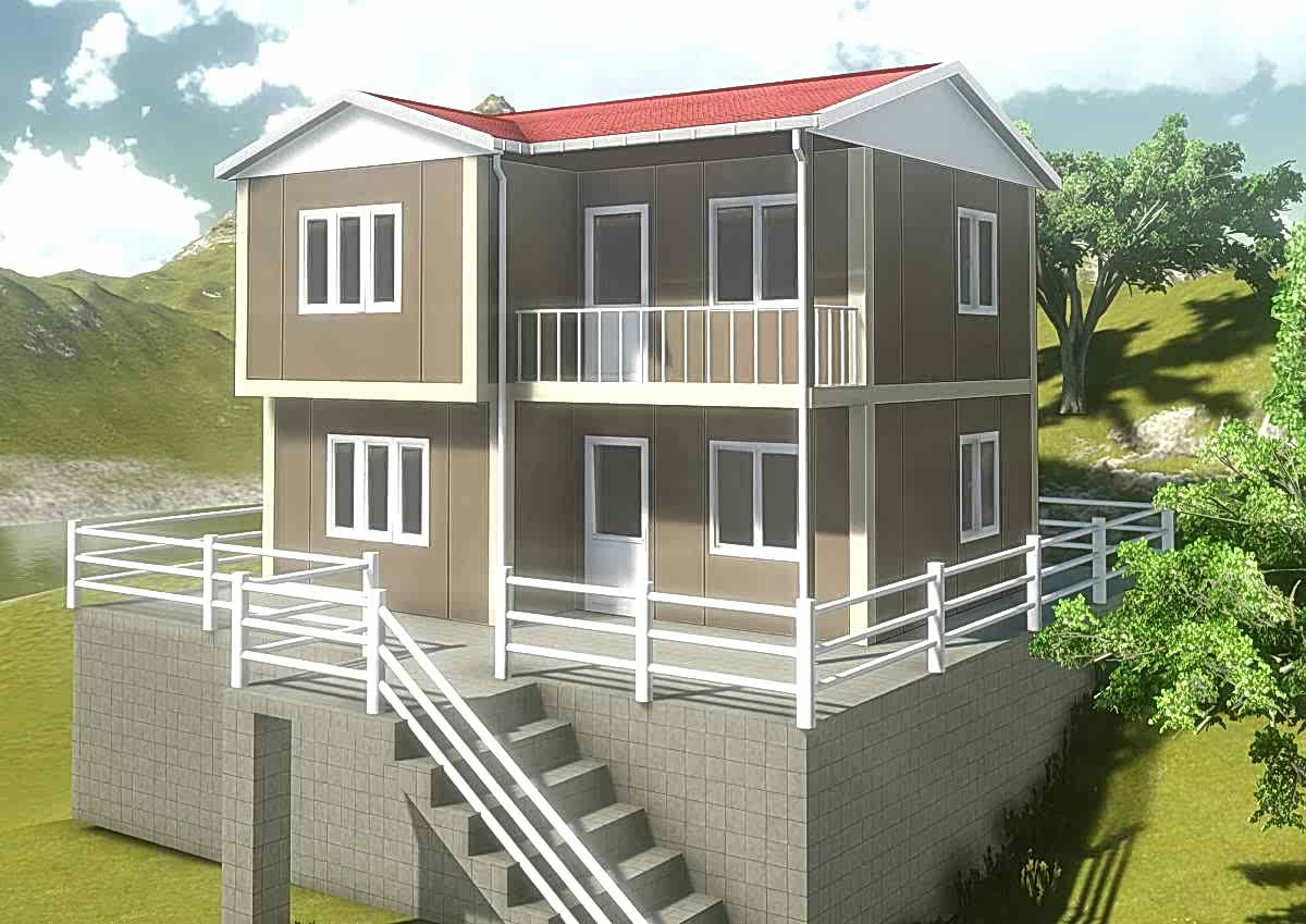 105 m2 Çelik Çift Katlı Konut