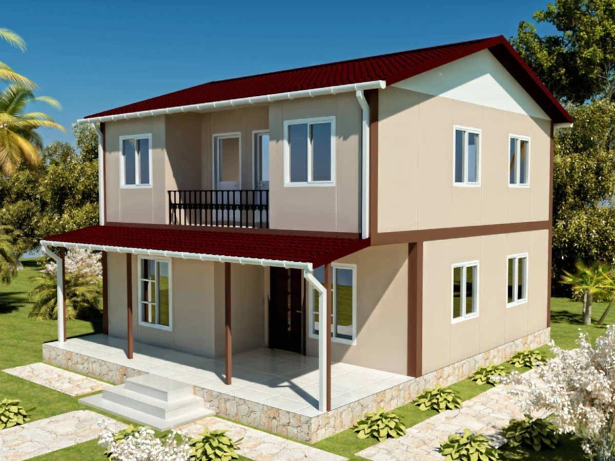 131 m2 Prefabrik Çift Katlı Konut